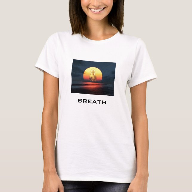 T-shirts Buddah, respiração (Frente)