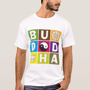 T-shirts Buddha coloriu blocos