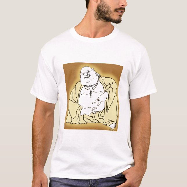 T-shirts Buddha obteve Bling (Frente)
