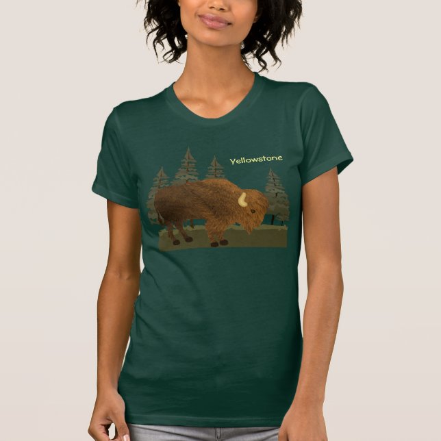 T-shirts Búfalo de Yellowstone (Frente)