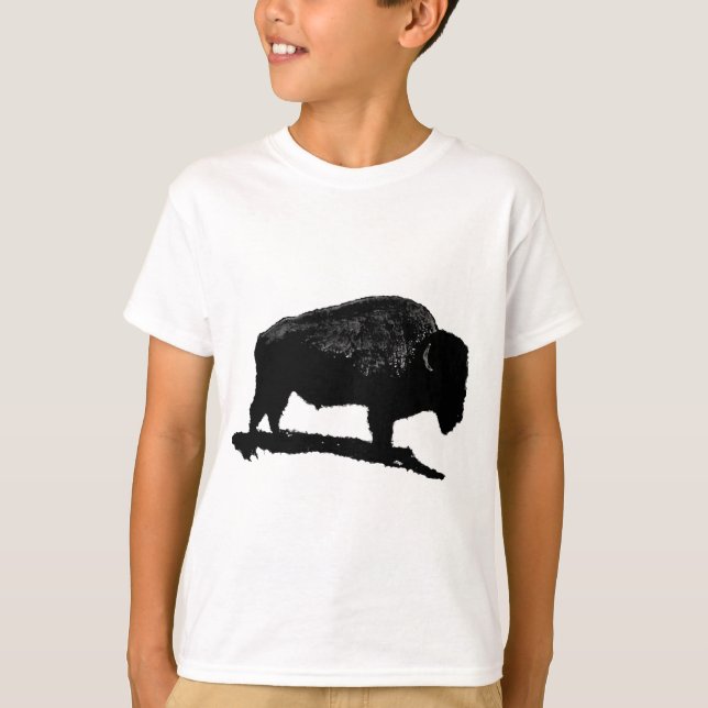 T-shirts Buffalo Preto e Branco (Frente)