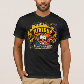 T-shirts Buick Riviera - crânio da bandeira da