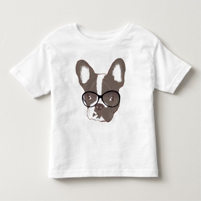 T-shirts Buldogue francês à moda (Frente)