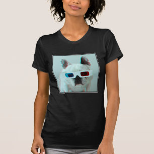 T-shirts Buldogue francês com vidros 3D
