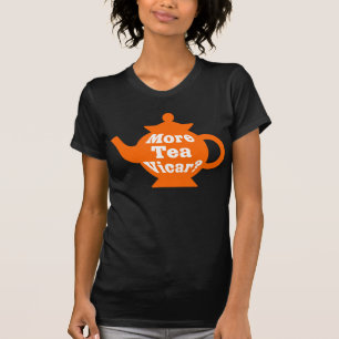 T-shirts Bule - mais vigário do chá? - Laranja e branco