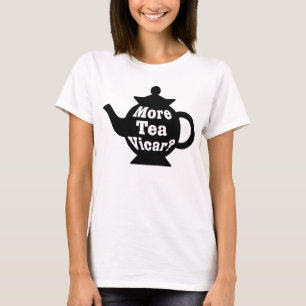 T-shirts Bule - mais vigário do chá? - Preto e branco