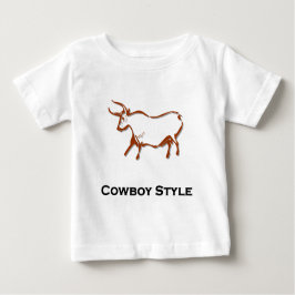 T-shirts Bull Cowboy Style Brown