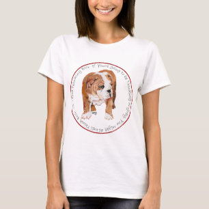T-shirts Bulldog Inglês Pensando Grande