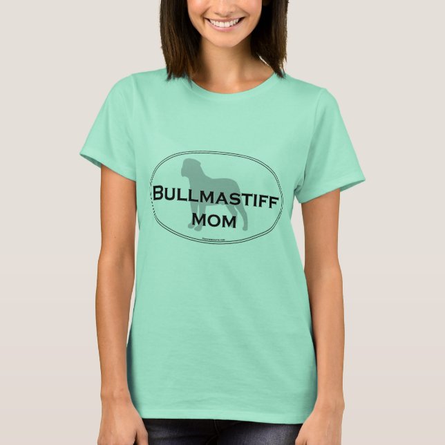 T-shirts Bullmastiff Mãe (Frente)