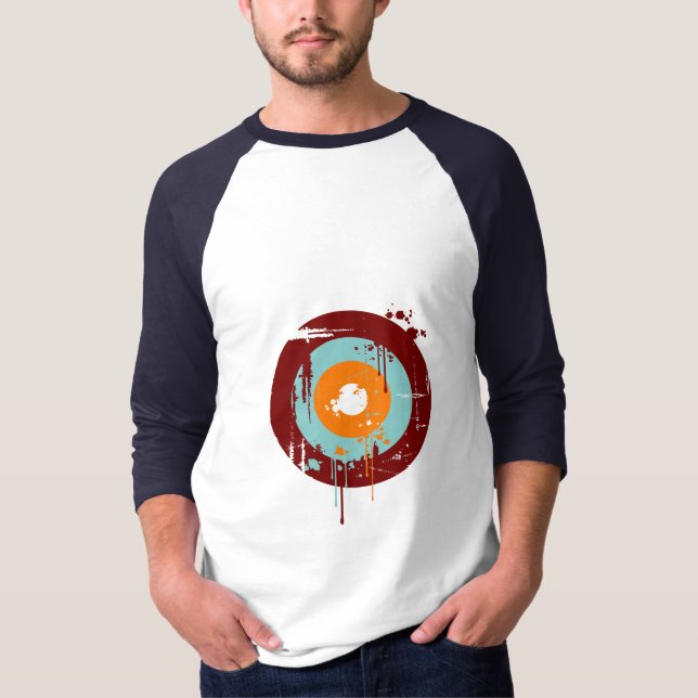 T-shirts bullseye do grunge (Frente)
