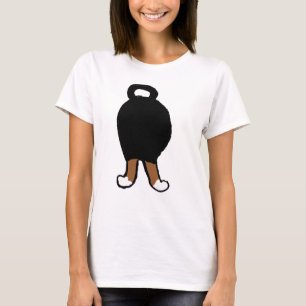 T-shirts bumbum de shiba preto e bronzeado