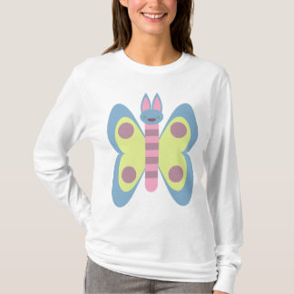 T-shirts Bunny Borboleta Coelhinho Híbrido Adorável Kawaii