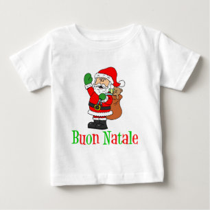 T-shirts Buon Natale Papais noeis Crianças Italianas
