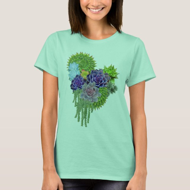 T-shirts Buquê de casamento suculento (Frente)