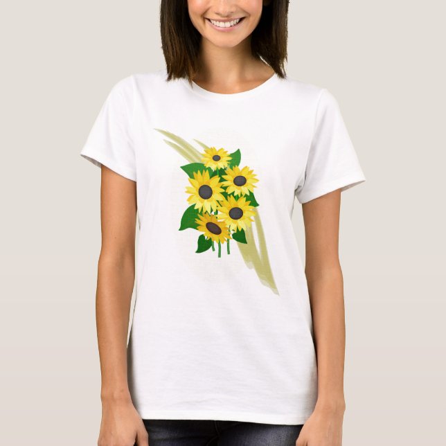 T-shirts Buquê dos girassóis (Frente)