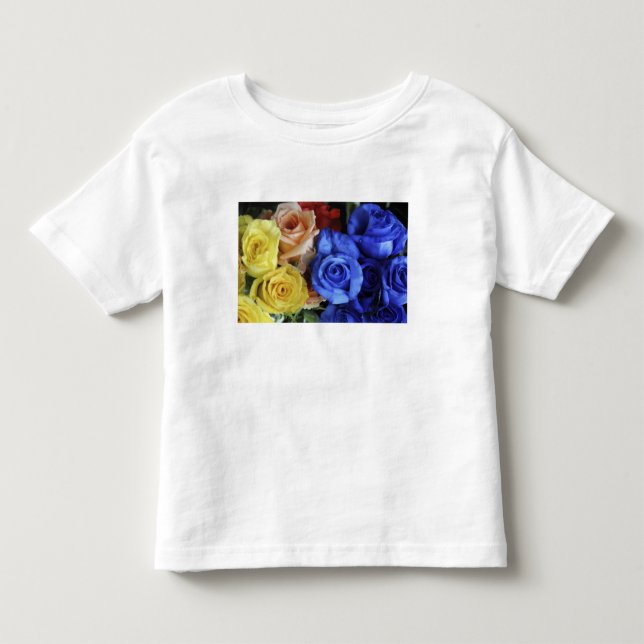T-shirts Buquês de rosas frescas sortidos (Frente)