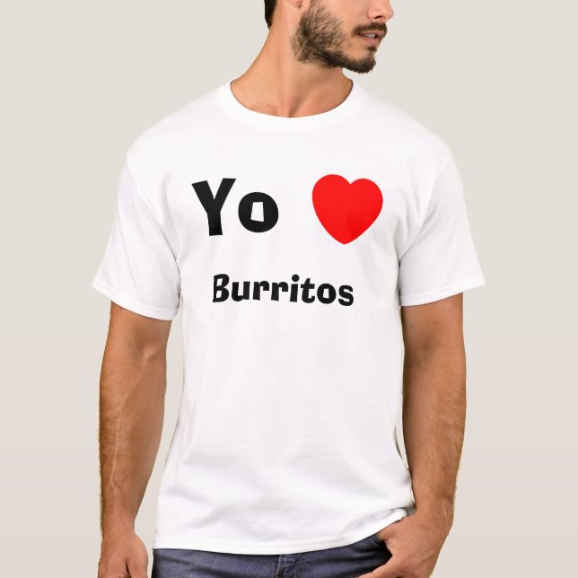 T-shirts Burritos do coração de Yo (Frente)