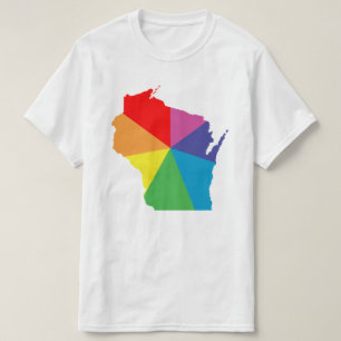 T-shirts burst colorido de wisWisconsin