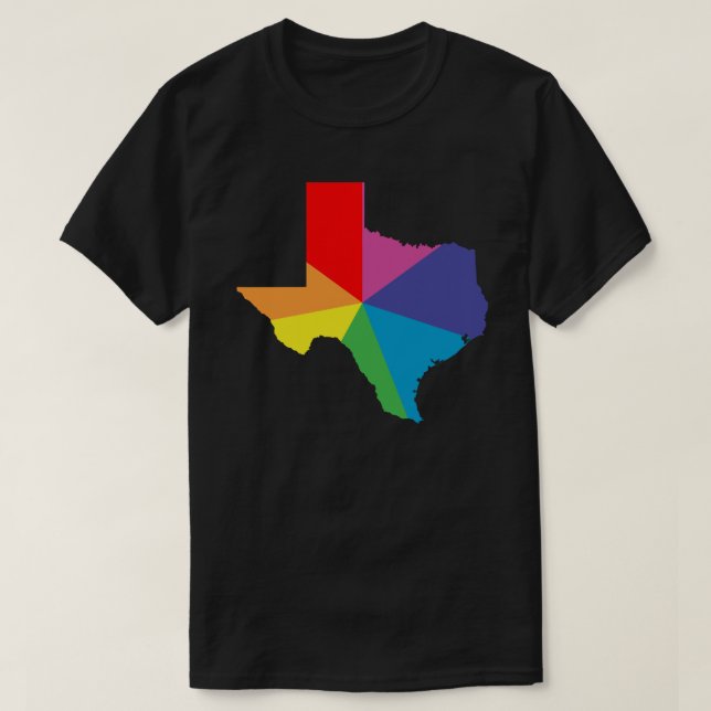 T-shirts burst de cores texas (Frente do Design)