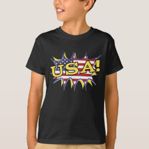 T-shirts Burst estelar do pavilhão Pop do USA Boom