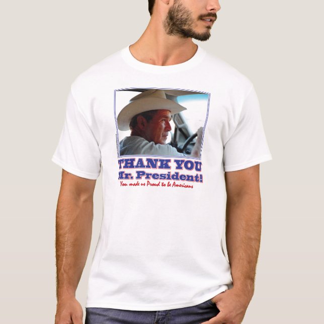 T-shirts Bush-Obrigado-Americano (Frente)