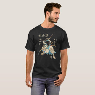 T-shirts Bushido Samurai Oito Virtualiza o Idioma Japonês