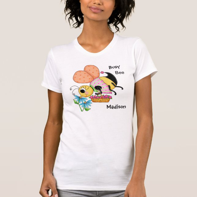 T-shirts Bust Bee Whimsy Honey Bee Personalizado (Frente)