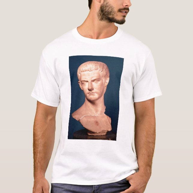 T-shirts Busto do imperador Caligula de Thrace, ANÚNCIO (Frente)