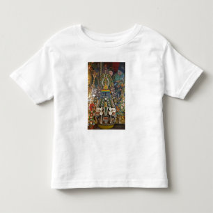 T-shirts Butão. Bolos cerimoniais feitos por monges adornam