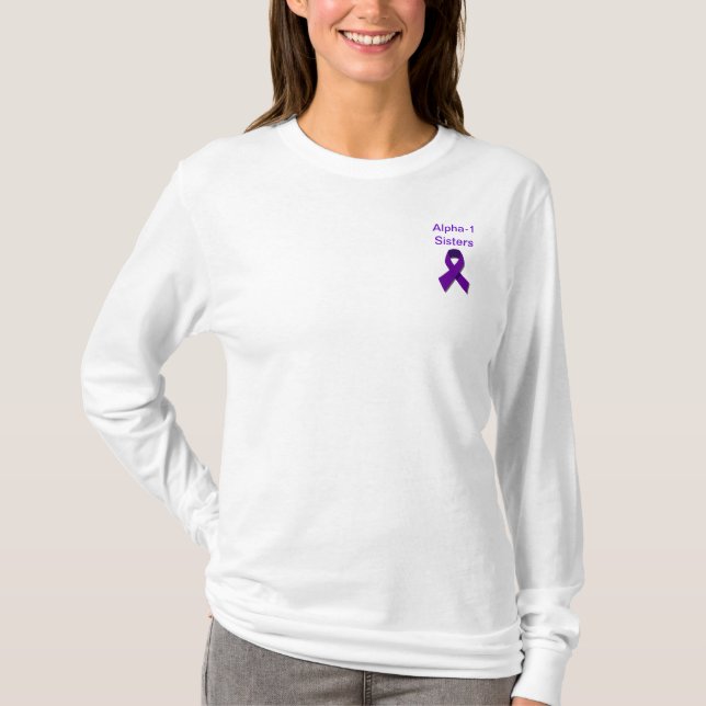 T-shirts Butterflys das irmãs Alpha-1 (Frente)