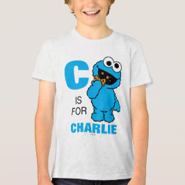 T-shirts C é de Cookie Monster | Adicione seu nome