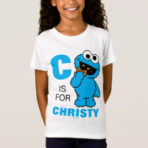 T-shirts C é para Cookie Monster Adicione seu nome