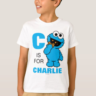 T-shirts C é para Cookie Monster   Adicione seu nome