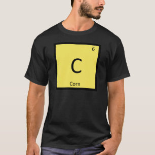 T-shirts C - Milho Química Vegetal Símbolo da Tabela Periód