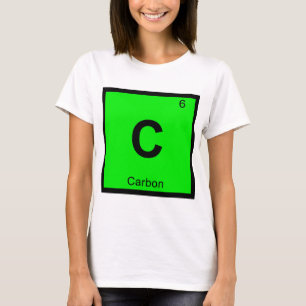 T-shirts C - Símbolo de Mesa periódica da química do car