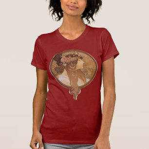 T-shirts Cabeça bizantina de Alphonse Mucha, Brunette