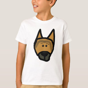 T-shirts cabeça de cão german shepherd 2 do lado.png