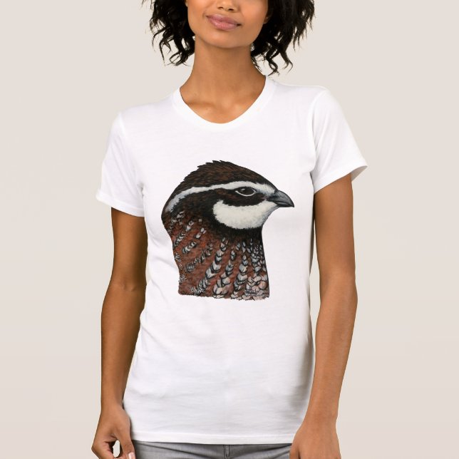 T-shirts Cabeça de Codorna Bobwhite (Frente)