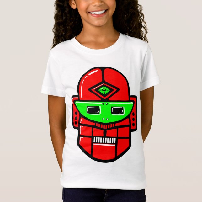 T-shirts Cabeça de Robô Retro - Personalizada (Frente)