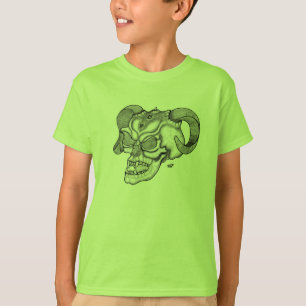T-shirts Cabeça do diabo Design preto e branco