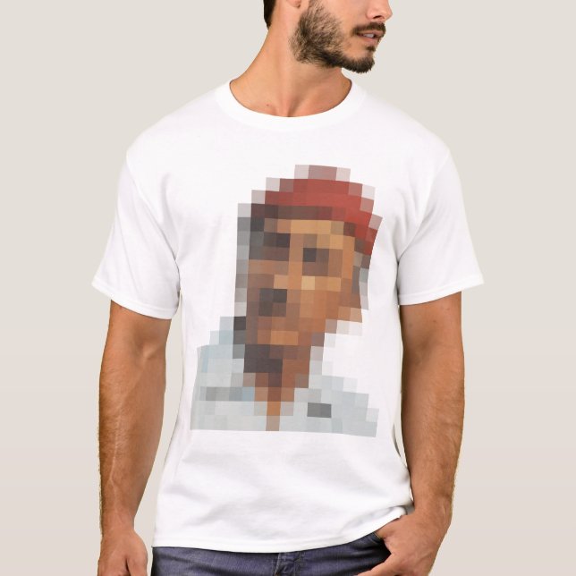 T-shirts Cabeça do pixel (Frente)