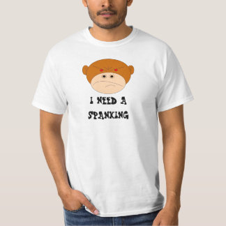 T-shirts CABEÇA limpa do logotipo, EU PRECISO uma PALMADA