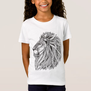 T-shirts Cabeça modelada étnica do leão