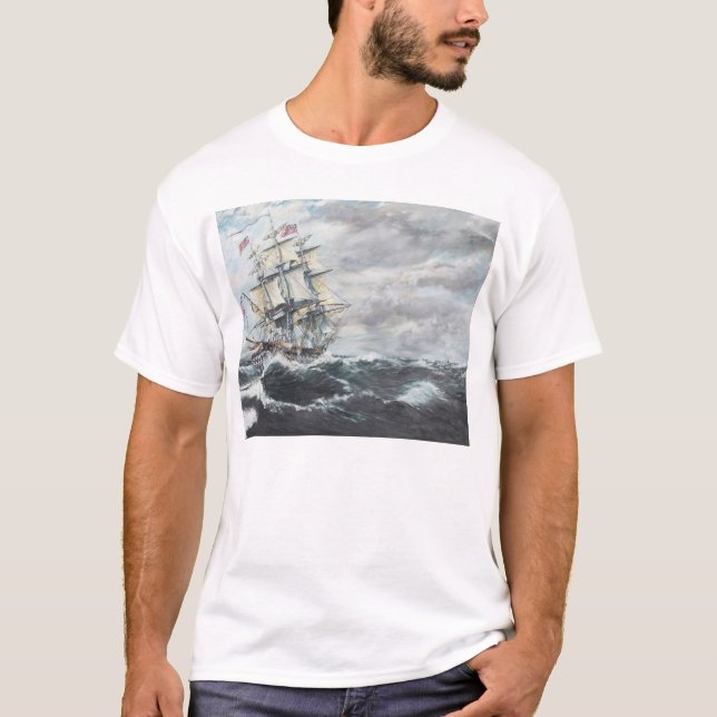 T-shirts Cabeças da constituição de USS para o HM fragata (Frente)