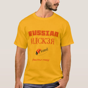 T-shirts cabouqueiro do russo eu votei o quadril engraçado