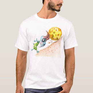 T-shirts Cabra de montanha engraçada que empurra o queijo