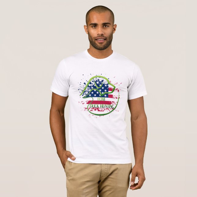 T-shirts Caça ao pato do amor (Frente Completa)