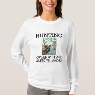 T-shirts Caça. Como os homens com pénis pequenos sentem