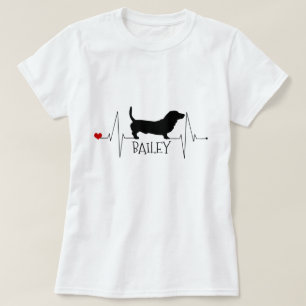 T-shirts Caça Personalizada Ama Meu Coração Cachorro Bater