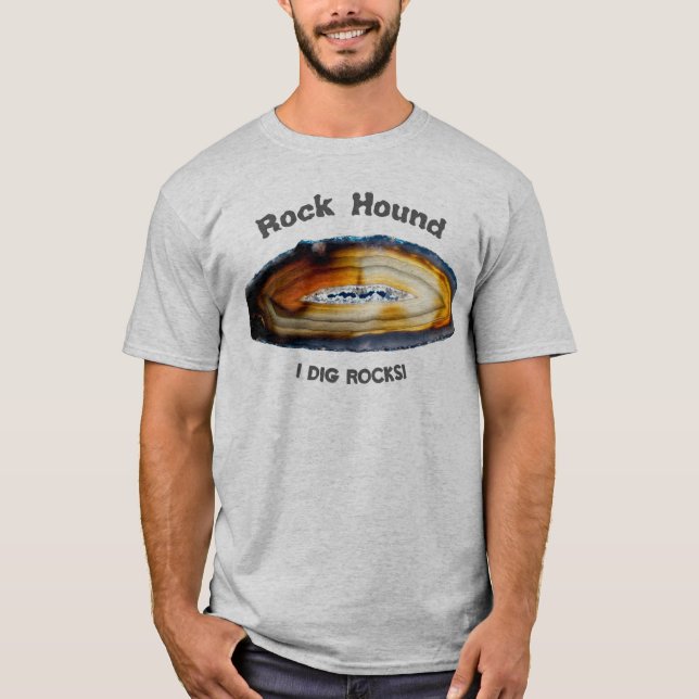 T-shirts Caçador de Rochas - Eu Cavo Rochas! (Frente)